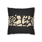 Modern Creamy Black Leopard Stripe Pillowcase
