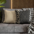 Modern Creamy Black Leopard Stripe Pillowcase