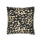 Modern Creamy Black Leopard Stripe Pillowcase