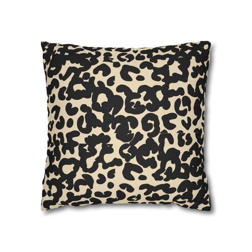 Modern Creamy Black Leopard Stripe Pillowcase