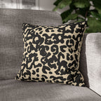 Modern Creamy Black Leopard Stripe Pillowcase