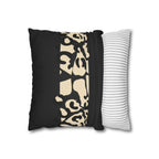 Modern Creamy Black Leopard Stripe Pillowcase