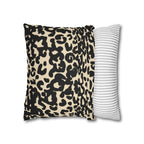 Modern Creamy Black Leopard Stripe Pillowcase
