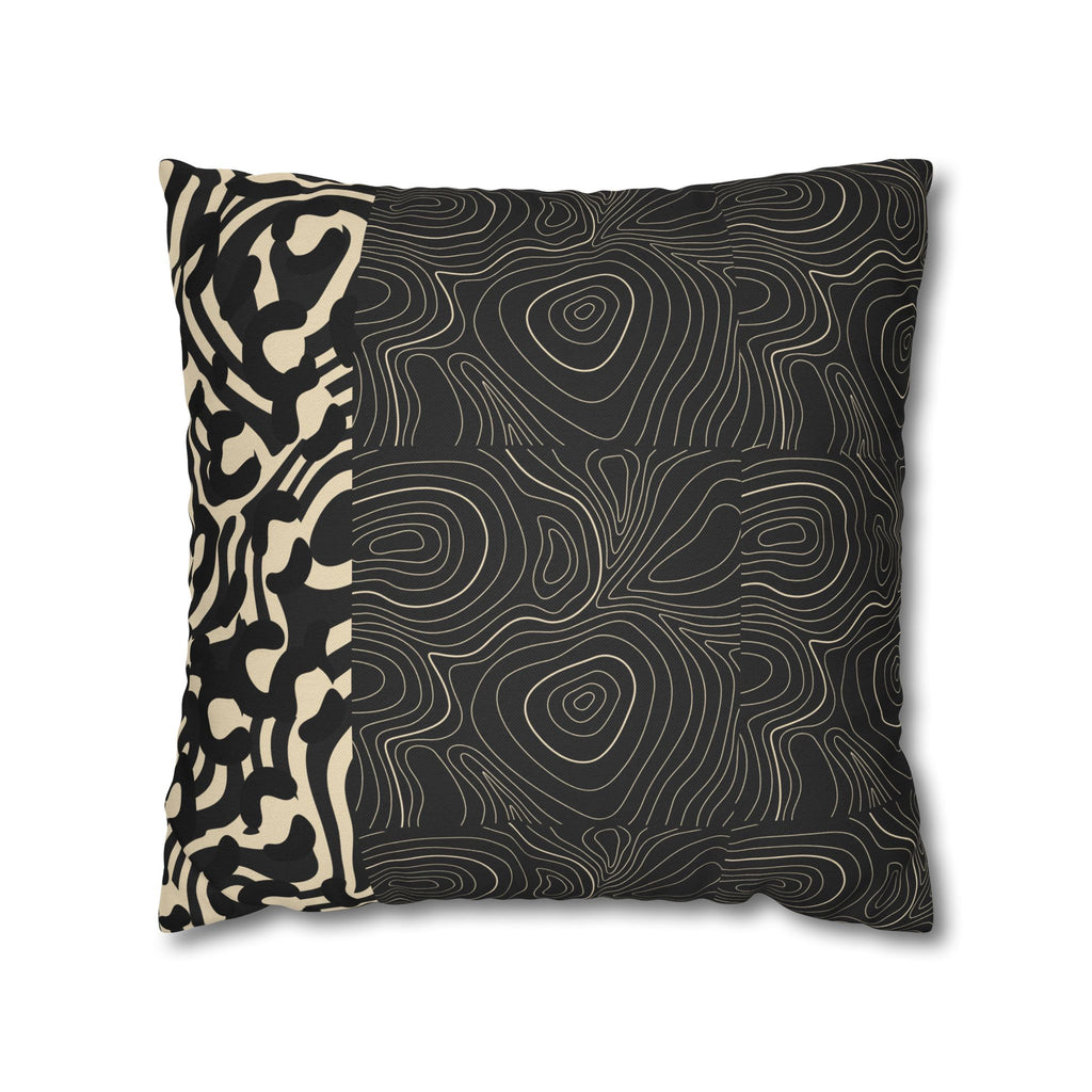 Modern Creamy Black Leopard Stripe Pillowcase