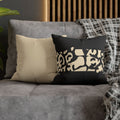 Modern Creamy Black Leopard Stripe Pillowcase